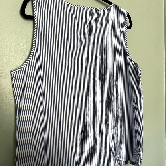 Talbots blue and white striped tank top - Picture 4 of 4